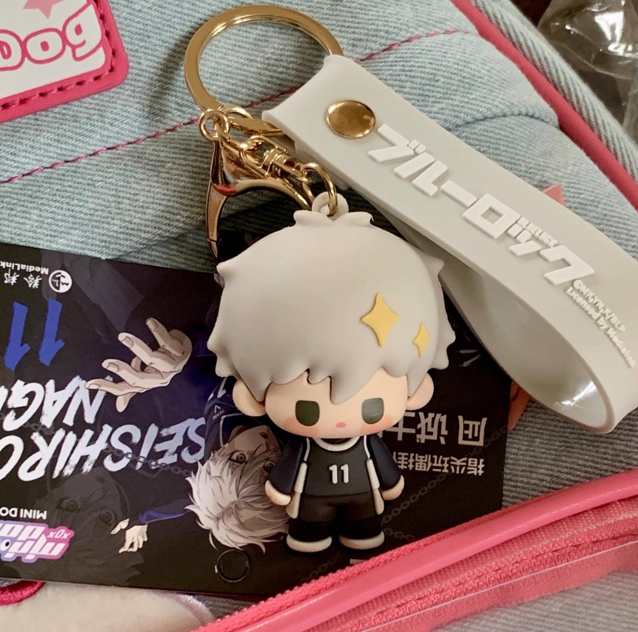 Reo Mikage, New Mini Doll Blue Lock Finger Puppet Keychain, approx. 6 ...